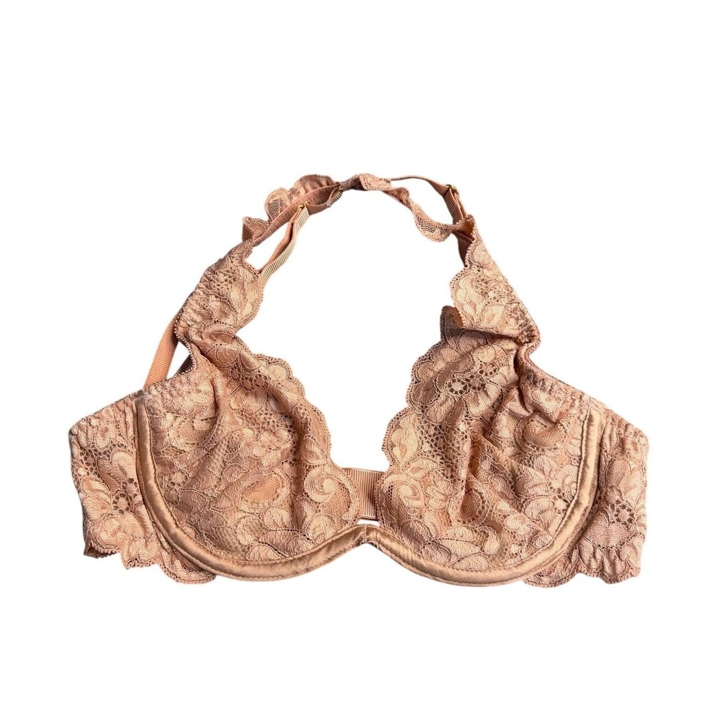 Free People HAH Hot As Hell Lace Underwire Bra Nude Blush 32-36B Adjustable NWOT
